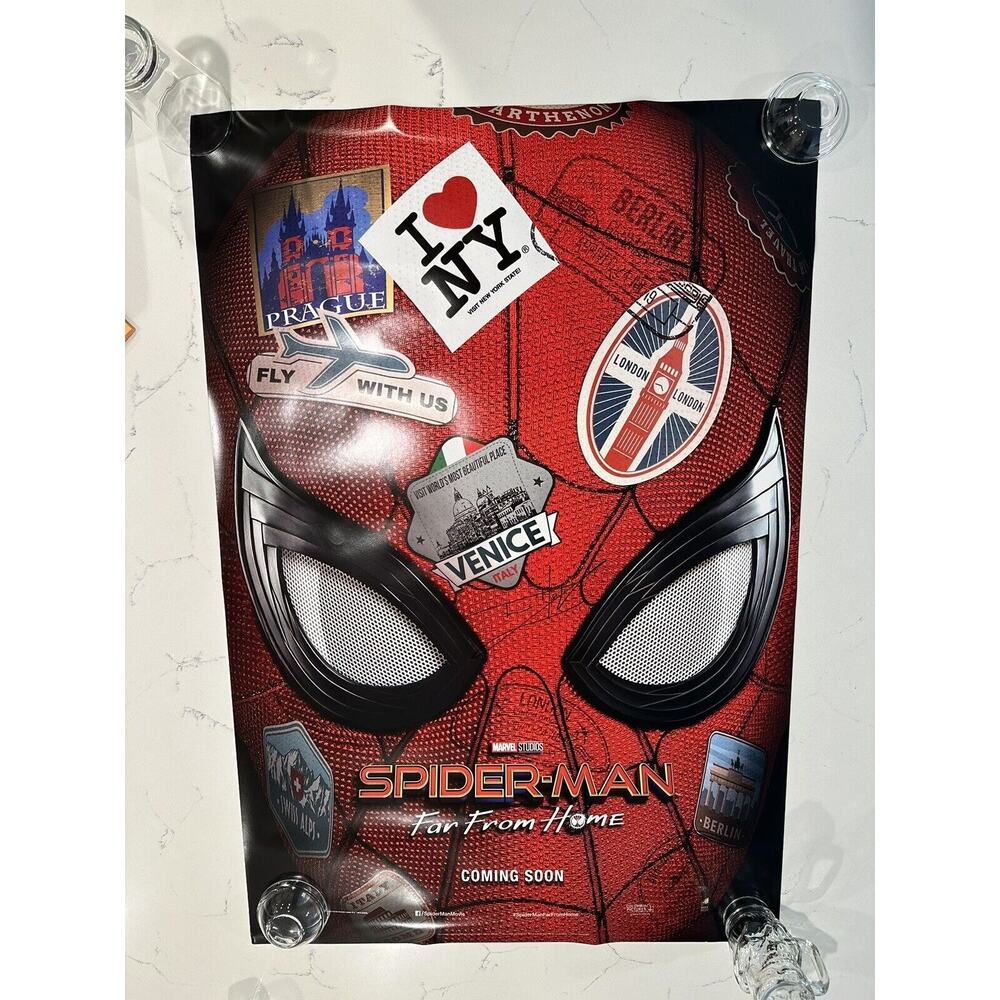 Tom Holland Signed Autograph COA 27x40 Spider-Man Far From Home Sticker Poster 2